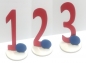 Preview: Pokale - Set farbige Zahlen, Platz 1-3