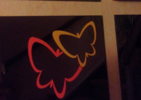 Klebefolie: 3 Schmetterlinge