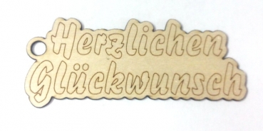 Geschenkanhänger - 2x "Herzlichen Glückwunsch"