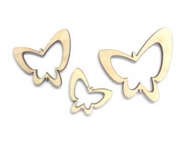 Geschenkanhänger - 3 Schmetterlinge